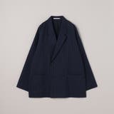 NAVY | シアサッカーダブルジャケット | coen【men】