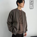 DK.GRAY | クリーンプラススウェットジップブルゾン【防汚（食品汚れ）・UVカット】 | coen【men】