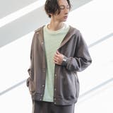 MD.BROWN | クリーンプラススウェットスナップボタンパーカー【防汚（食品汚れ）、UVカット】 | coen【men】