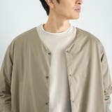 ウィンドブロックノーカラーカーデ【撥水、防風、抗菌防臭（中綿）】 | coen【men】 | 詳細画像15 
