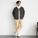ウィンドブロックノーカラーカーデ【撥水、防風、抗菌防臭（中綿）】 | coen【men】 | 詳細画像8 