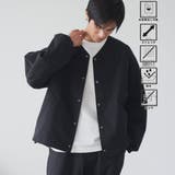 BLACK | ハイカーテックノーカラージャケット【防シワ/ストレッチ/撥水/ウォッシャブル】 | coen【men】