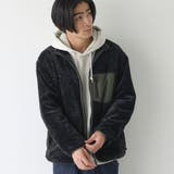 BLACK | 【保温性/裏地付き】ダイヤモンドキルトシャギーブルゾン | coen【men】