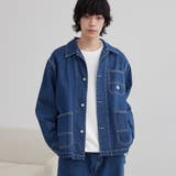 SMITH’S（スミス）別注デニムカバーオールジャケット（コバルト／ネイビー） | coen【men】 | 詳細画像2 