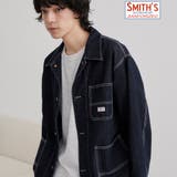 NAVY | SMITH’S（スミス）別注デニムカバーオールジャケット（コバルト／ネイビー） | coen【men】