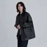 【カリフォルニアスポーツウェア】別注レザーライクハンティングジャケット | coen【men】 | 詳細画像2 