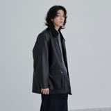 【カリフォルニアスポーツウェア】別注レザーライクハンティングジャケット | coen【men】 | 詳細画像4 