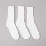 WHITE | Railroad sock Crew | coen【men】