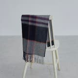 ワンポイント刺繍ウールチェックマフラー | coen【men】 | 詳細画像2 