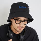 BLACK | ManhattanRecords（マンハッタンレコード）別注ロゴ刺繍HAT | coen【men】