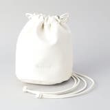 OFF WHITE | The gift shop(ザ・ギフト・ショップ)レザーライク巾着バッグ | coen【men】