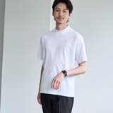WHITE | 【RONEL】PLATINGジャケットネックTシャツ | coen【men】