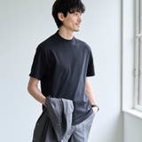 BLACK | 【RONEL】PLATINGジャケットネックTシャツ | coen【men】