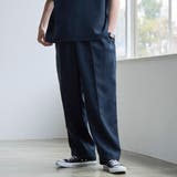 NAVY | 【RONEL】フクレ2重織イージーワイドパンツ | coen【men】