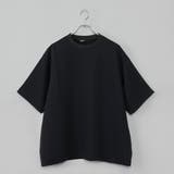 BLACK | 【RONEL】フクレ2重織ハーフスリーブ | coen【men】