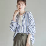 【追加】リネンレーヨンバンドカラーシャツ | coen【women】 | 詳細画像1