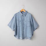 コットンレーヨンデニム半袖シャツ | coen【women】 | 詳細画像40 