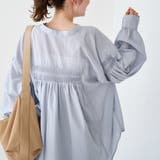 LT.BLUE | 【再入荷 / 新色追加】ピンタックバンドカラーブラウス | coen【women】