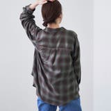 オンブレチェック シアーレギュラーシャツ | coen【women】 | 詳細画像11