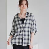 オンブレチェック シアーレギュラーシャツ | coen【women】 | 詳細画像2