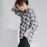 オンブレチェック シアーレギュラーシャツ | coen【women】 | 詳細画像3