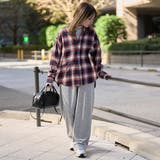 オンブレチェックライトネルレギュラーシャツ | coen【women】 | 詳細画像23