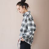 オンブレチェックライトネルレギュラーシャツ | coen【women】 | 詳細画像3