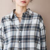 オンブレチェックライトネルレギュラーシャツ | coen【women】 | 詳細画像5