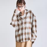 オンブレチェックライトネルレギュラーシャツ | coen【women】 | 詳細画像9