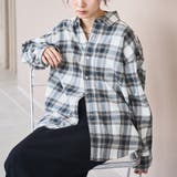 OFF WHITE | オンブレチェックライトネルレギュラーシャツ | coen【women】