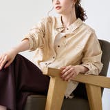 BEIGE | 3D刺繍ロングスリーブシャツ | coen【women】