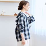 TRオンブレチェックフーディシャツ | coen【women】 | 詳細画像3 