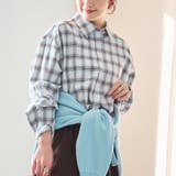 LT.BLUE | 【スプリングカラー】ネルチェック レギュラーカラー長袖シャツ | coen【women】