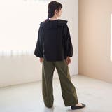 ラッフルカラー前開きブラウス | coen【women】 | 詳細画像10 