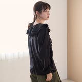 ラッフルカラー前開きブラウス | coen【women】 | 詳細画像13 