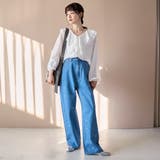 ラッフルカラー前開きブラウス | coen【women】 | 詳細画像2 