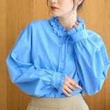 LT.BLUE | 【イージーケア】フリルネックシャツ | coen【women】