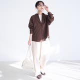 【新色登場】リネンレーヨンレギュラーカラーシャツ（インフルエンサー紹介アイテム） | coen【women】 | 詳細画像2 