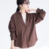 DK.BROWN | 【新色登場】リネンレーヨンレギュラーカラーシャツ（インフルエンサー紹介アイテム） | coen【women】