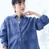 ROYAL | 3Dフラワー刺繍 ロングスリーブシャツ | coen【women】