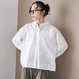 【新色登場】3Dフラワー刺繍 ロングスリーブシャツ(ドット柄) | coen【women】 | 詳細画像11