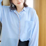ドライシアーコットン パイピング配色ストライプシャツ | coen【women】 | 詳細画像13 