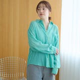 ドライシアーコットン パイピング配色ストライプシャツ | coen【women】 | 詳細画像5 