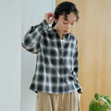 シアーオンブレチェック レギュラーカラーシャツ | coen【women】 | 詳細画像11