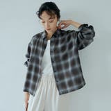 シアーオンブレチェック レギュラーカラーシャツ | coen【women】 | 詳細画像17