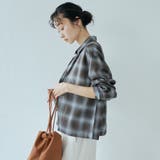 シアーオンブレチェック レギュラーカラーシャツ | coen【women】 | 詳細画像18