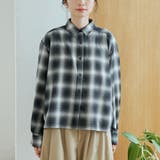 シアーオンブレチェック レギュラーカラーシャツ | coen【women】 | 詳細画像23