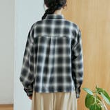 シアーオンブレチェック レギュラーカラーシャツ | coen【women】 | 詳細画像25