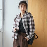 シアーオンブレチェック レギュラーカラーシャツ | coen【women】 | 詳細画像5