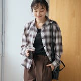 OFF WHITE | シアーオンブレチェック レギュラーカラーシャツ | coen【women】
